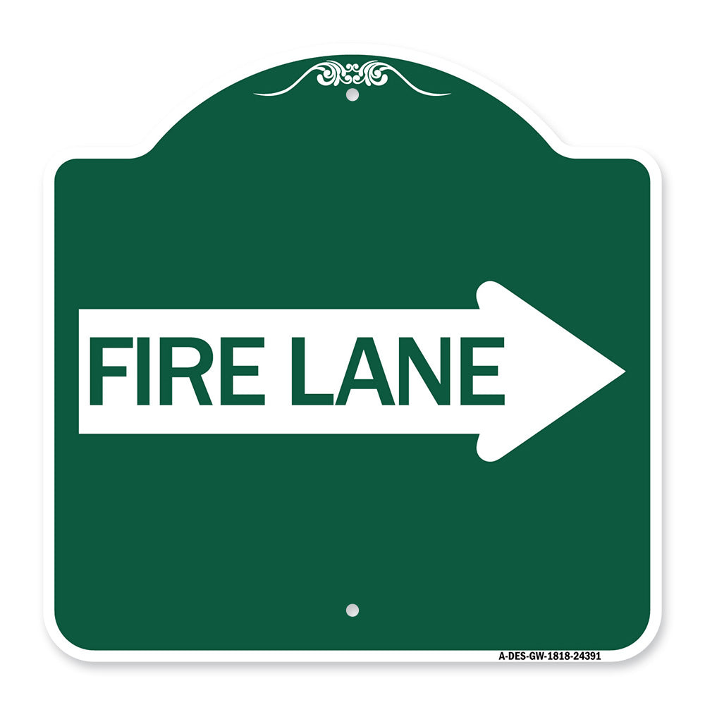Fire Lane Right Arrow