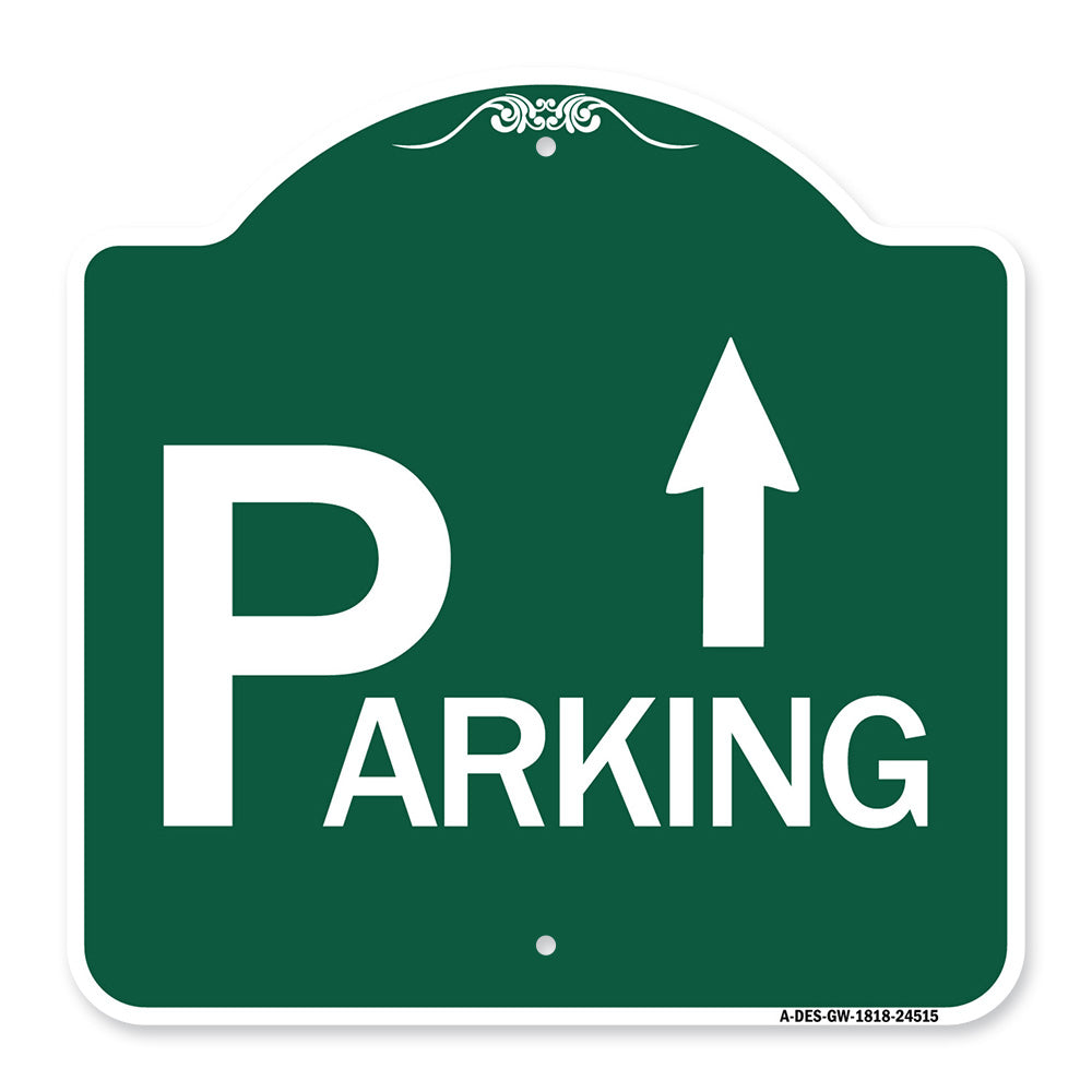 Parking with Arrow Pointing Up
