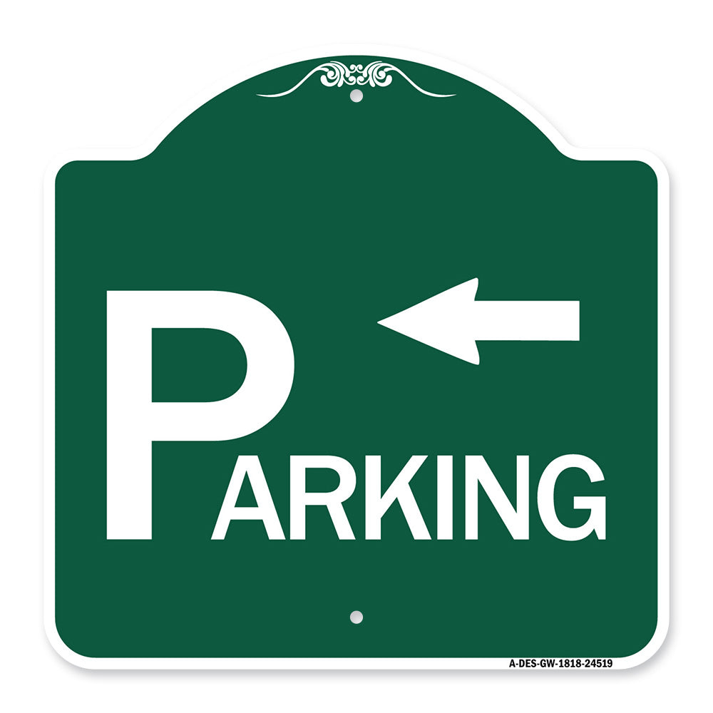 Parking with Arrow Pointing Left