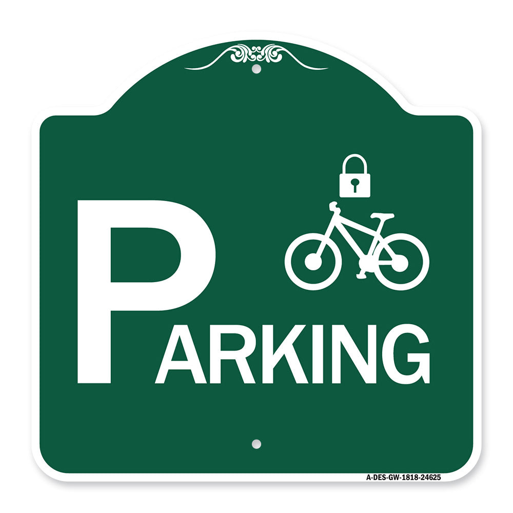 Parking (With Cycle and Lock Symbol)