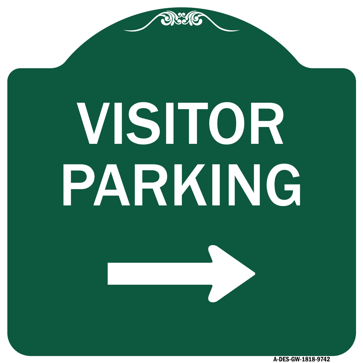 Visitor Parking (With Right Arrow)