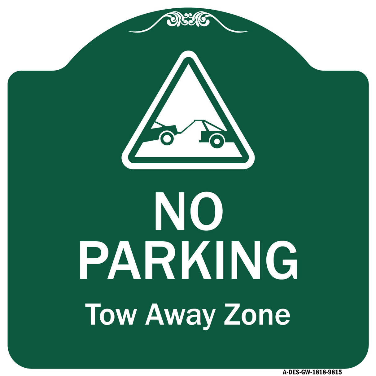 No Parking Tow Away Zone With Graphic