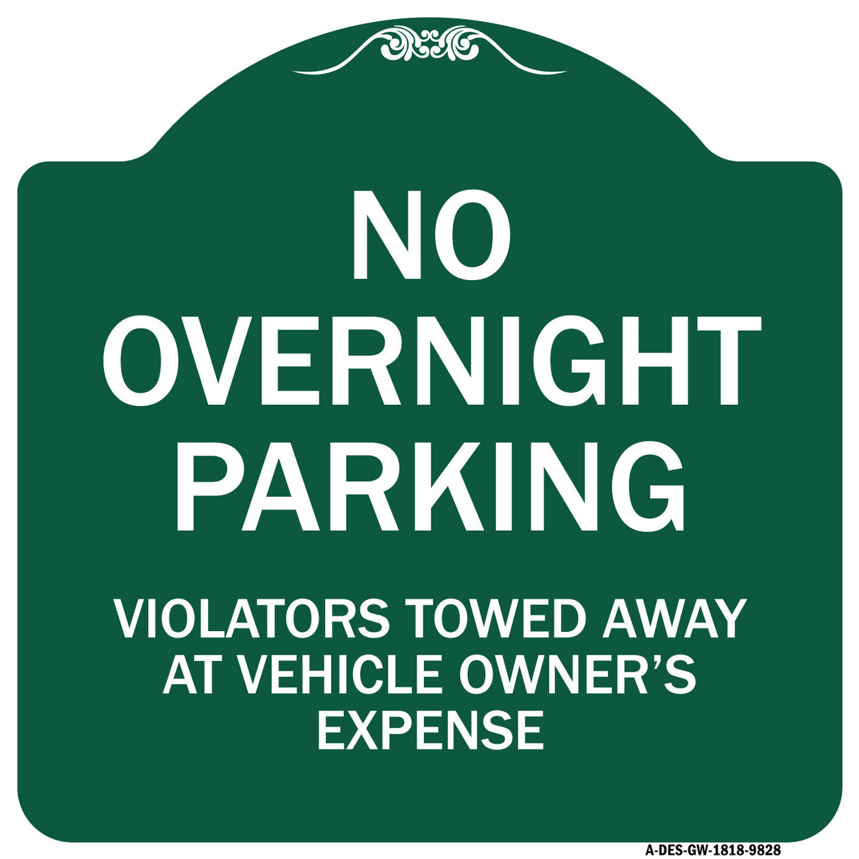 No Overnight Parking