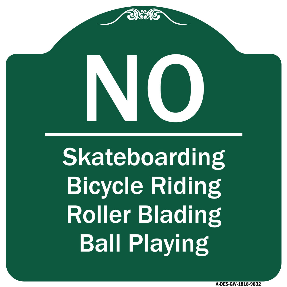 No - Bicycle Riding, Roller Blading, Ball Playing