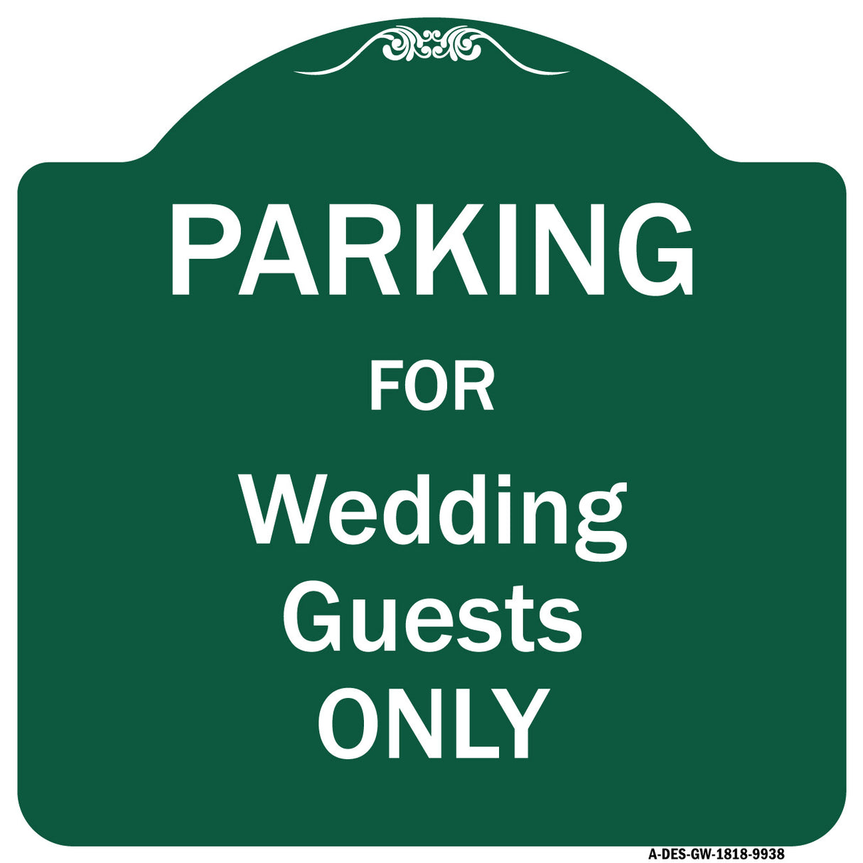 Parking For Wedding Guests Only