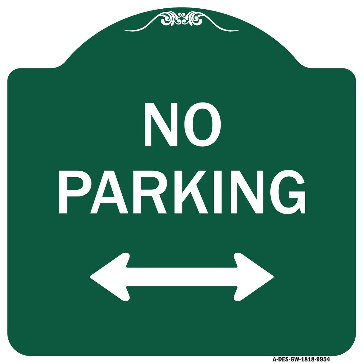 No Parking With Bidirectional Arrow