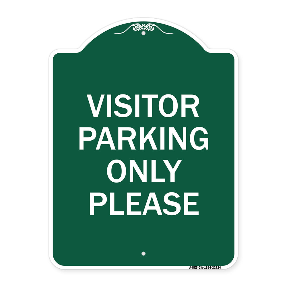 Visitor Parking Sign Visitor Parking Only Please