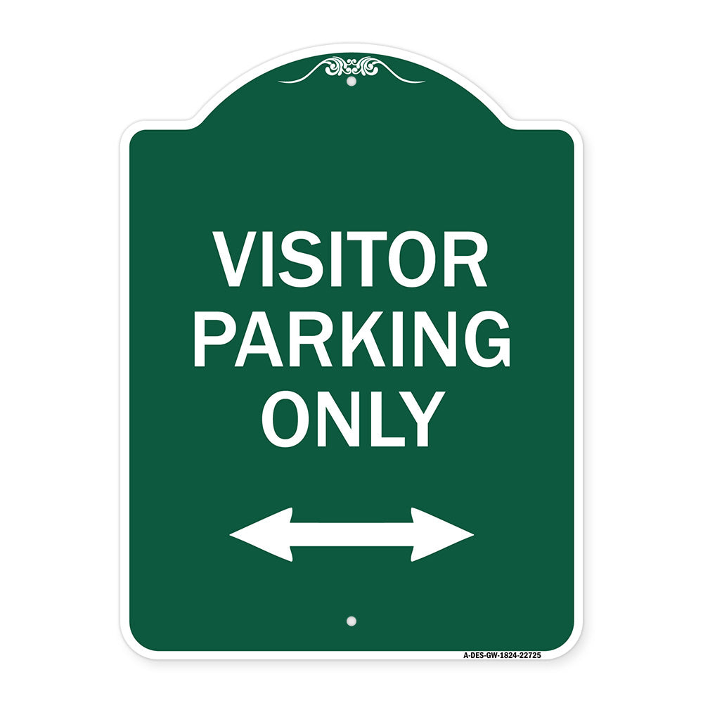 Visitor Parking Sign Visitor Parking Only (With Bidirectional Arrow)