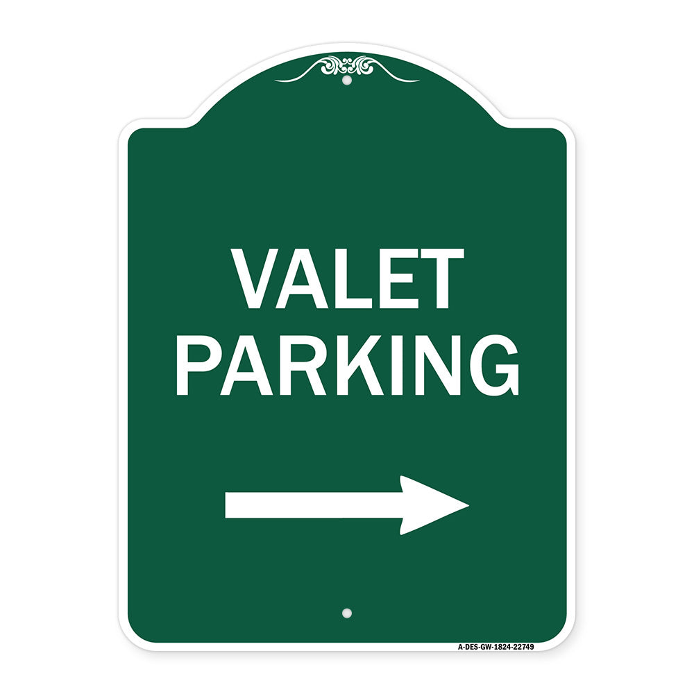 Valet Parking with Right Arrow