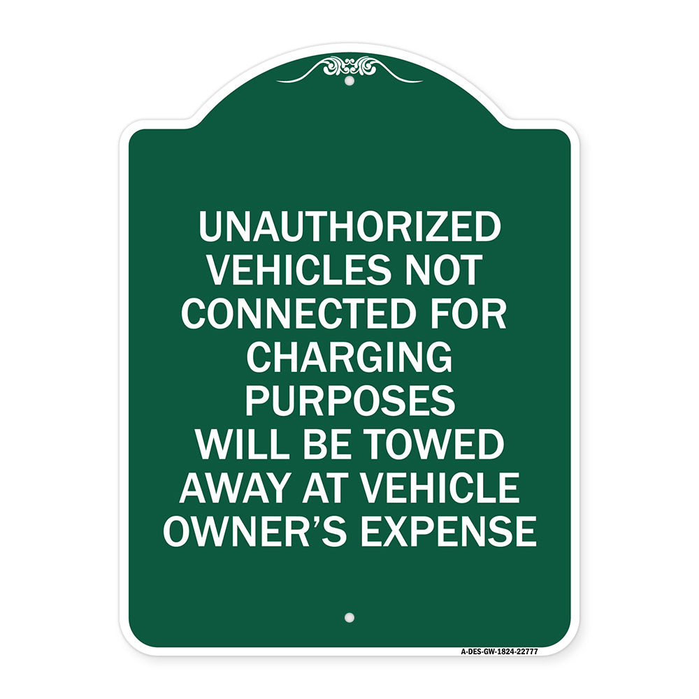 Unauthorized Vehicles Not Connected for Charging Purpose Will Be Towed