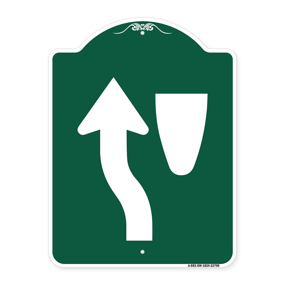 Traffic Sign Keep Left Symbol