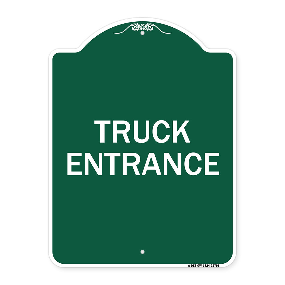 Traffic Entrance Sign Truck Entrance
