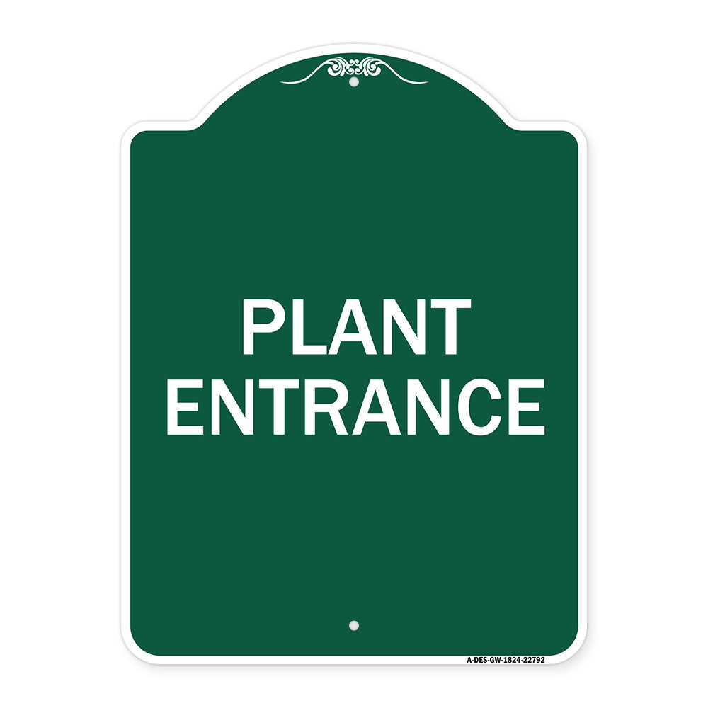 Traffic Entrance Sign Plant Entrance