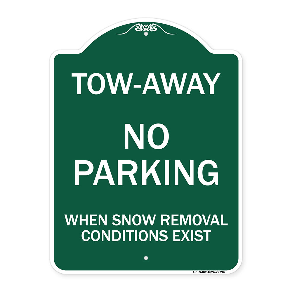 Tow-Away No Parking When Snow Removal Conditions Exist