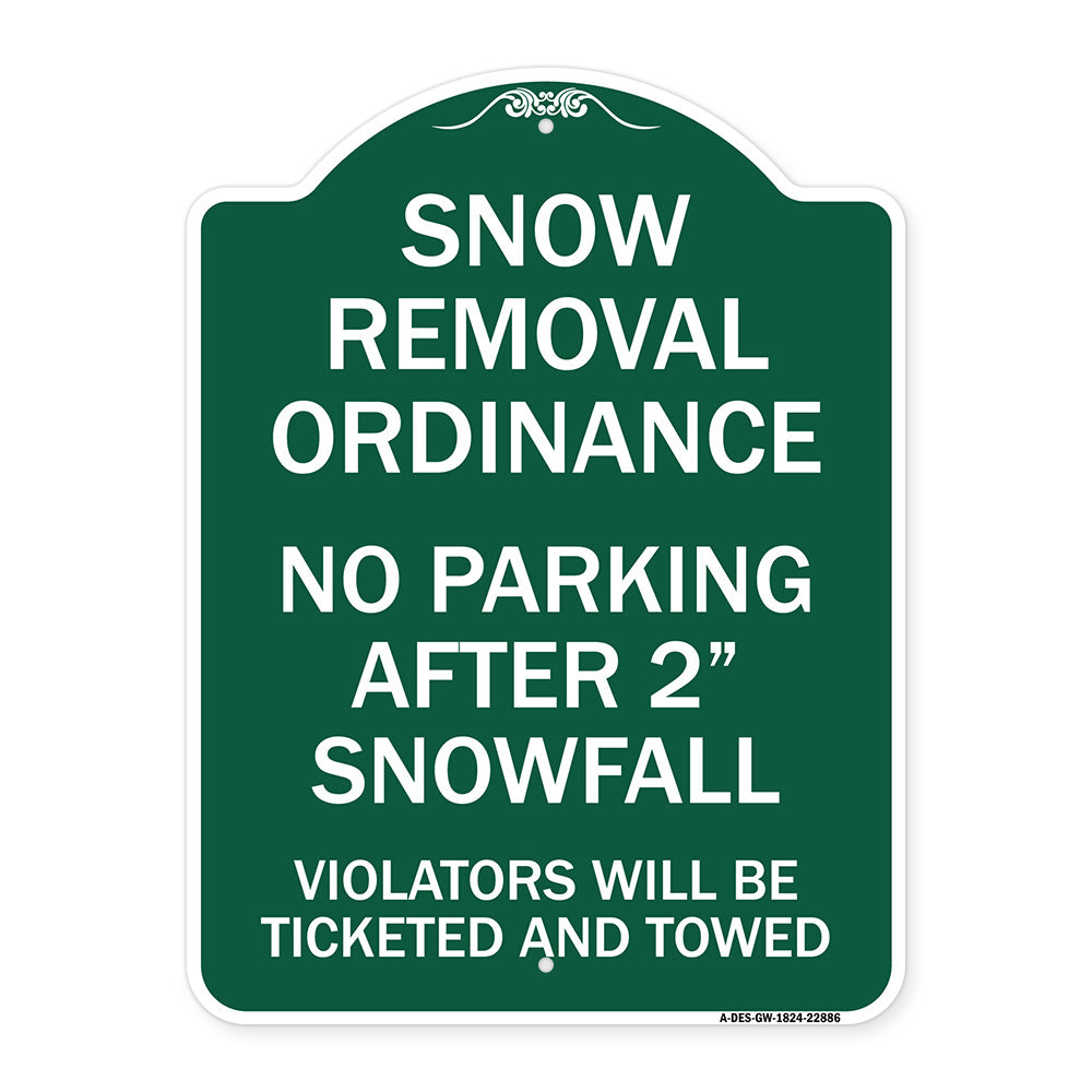 Snow Removal Ordinance - No Parking After 2 Snowfall