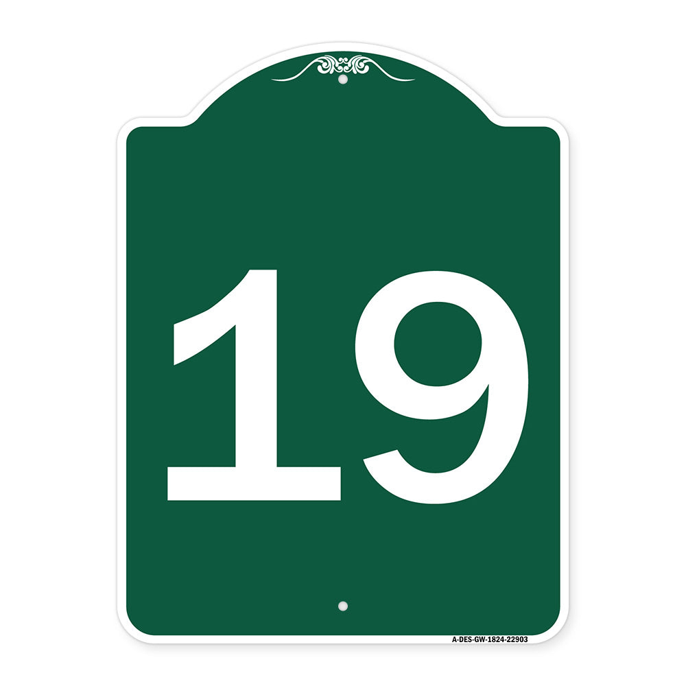 Sign with Number '19