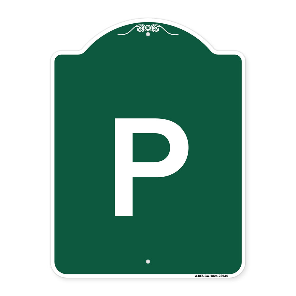 Sign with Letter P