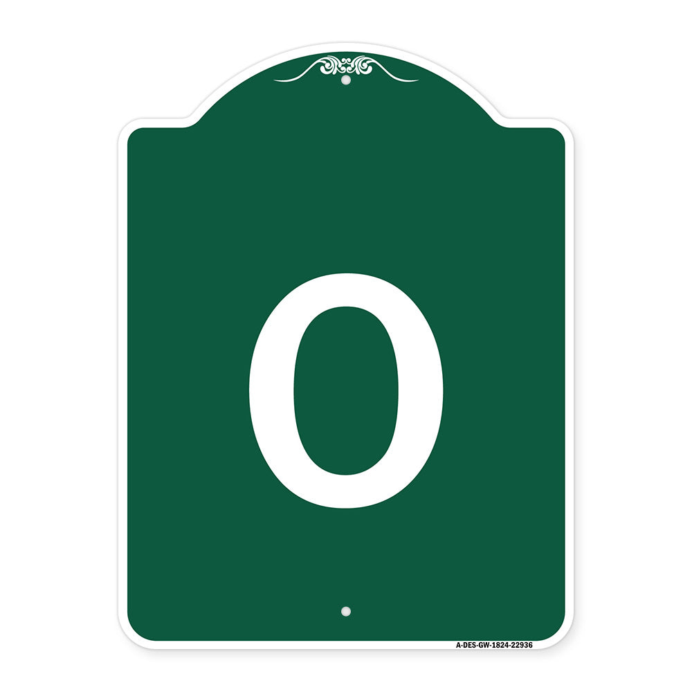 Sign with Letter O