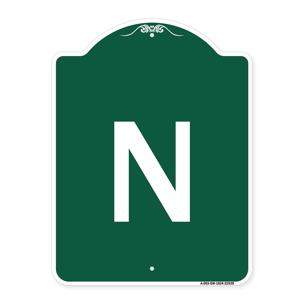 Sign with Letter N