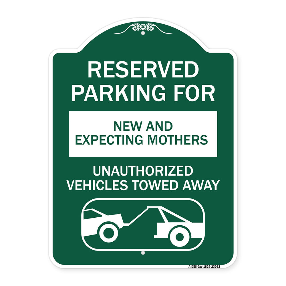 Reserved Parking for New and Expecting Mothers Unauthorized Vehicles Towed Away