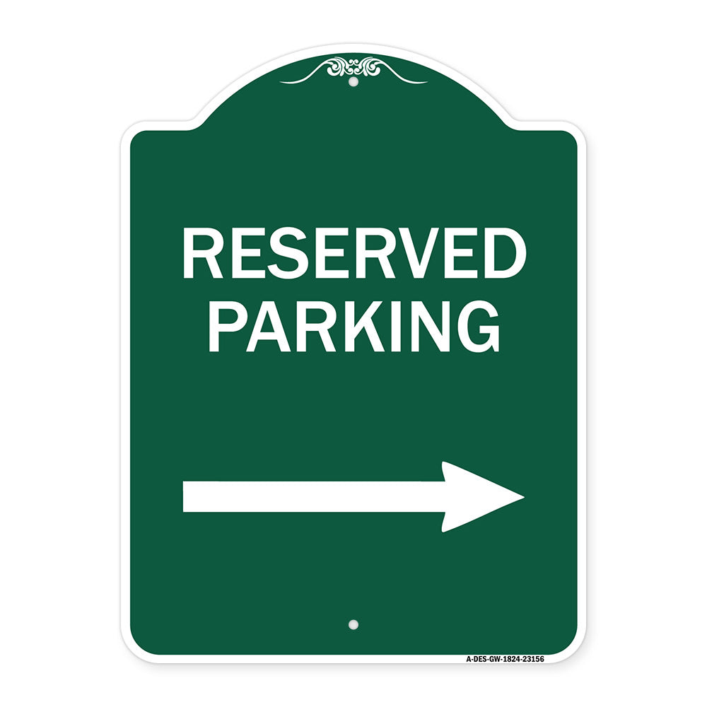 Reserved Parking (Right Arrow)