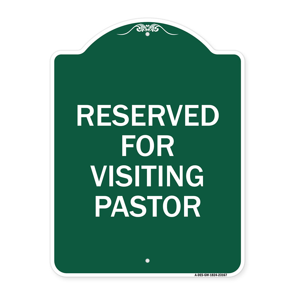 Reserved for Visiting Pastor