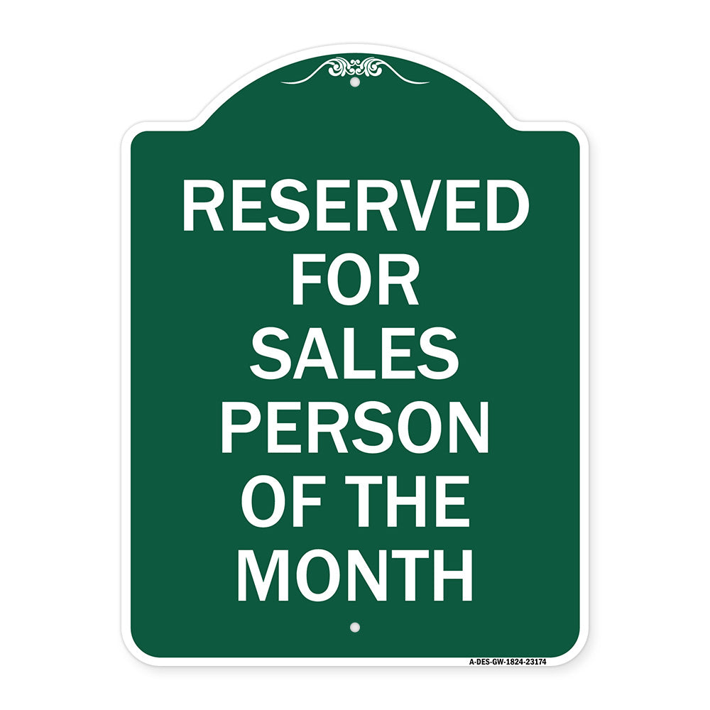 Reserved for Salesperson of the Month