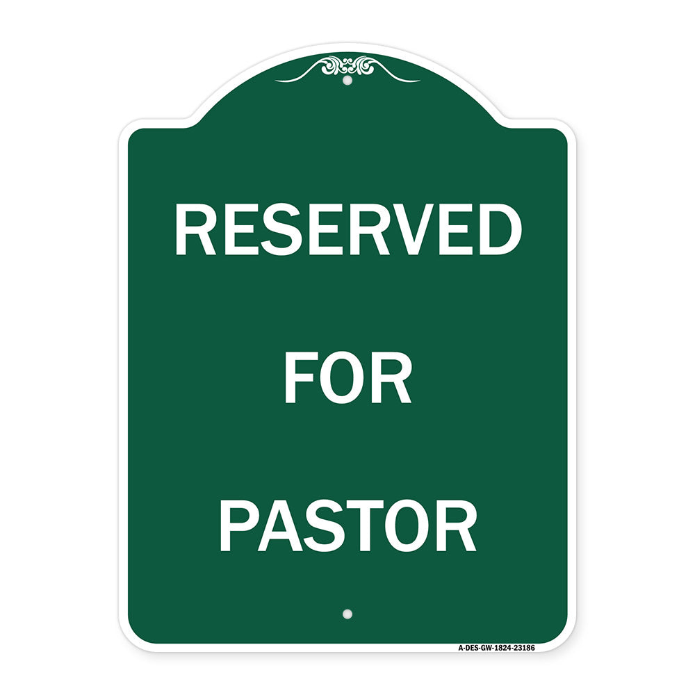 Reserved for Pastor