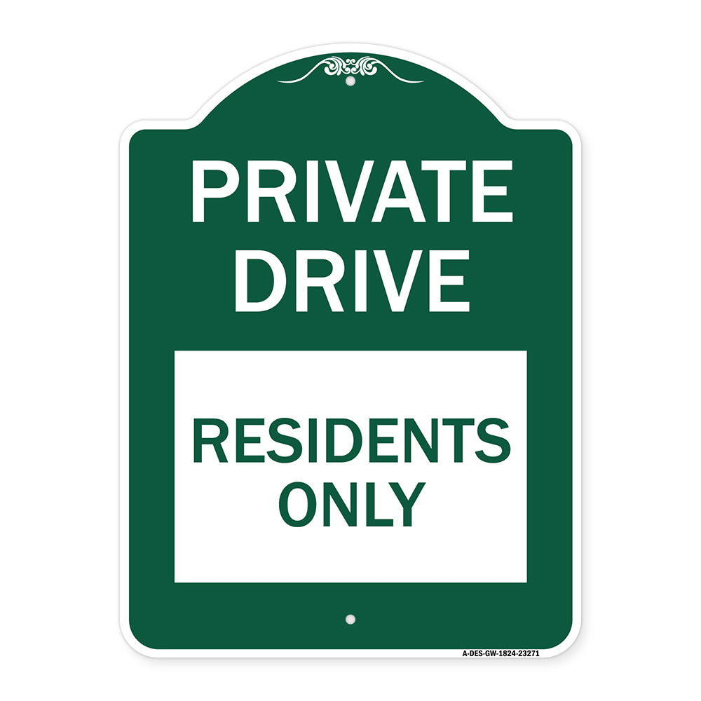 Private Drive Sign Private Drive - Residents Only