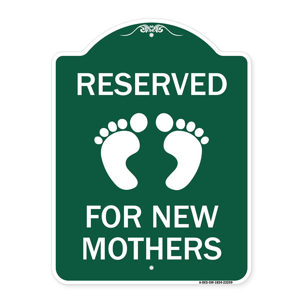 Pink Reserved Parking for New Mothers