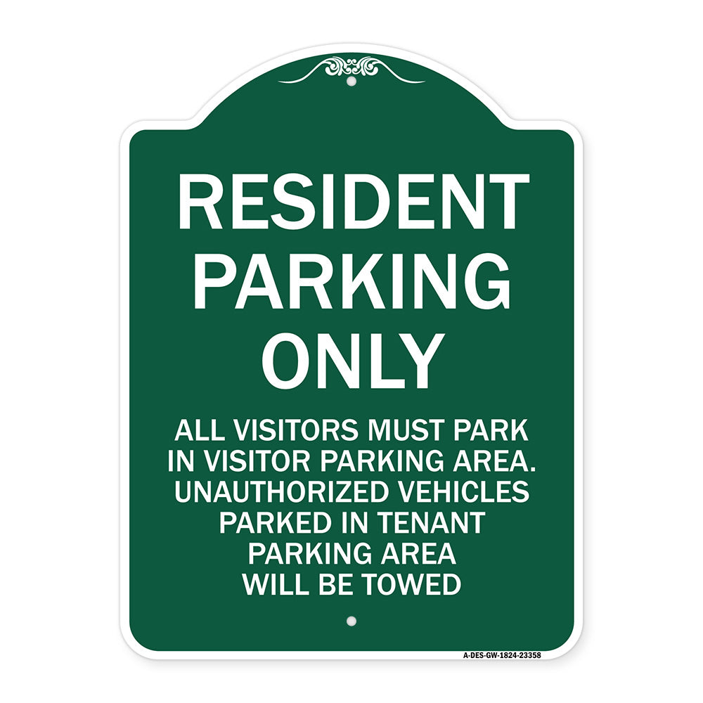 Parking Sign Resident Parking Only