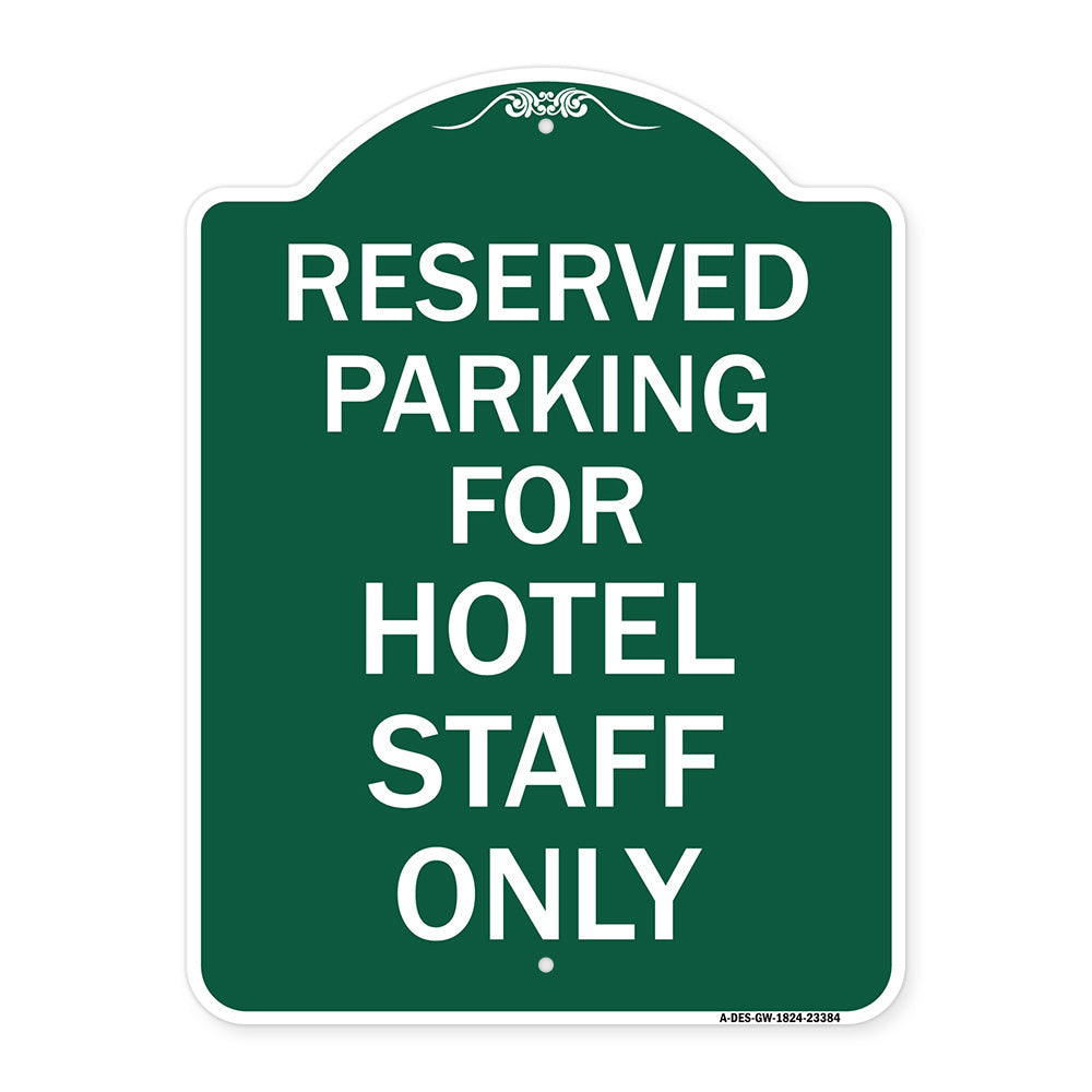 Parking Reserved for Hotel Staff Only