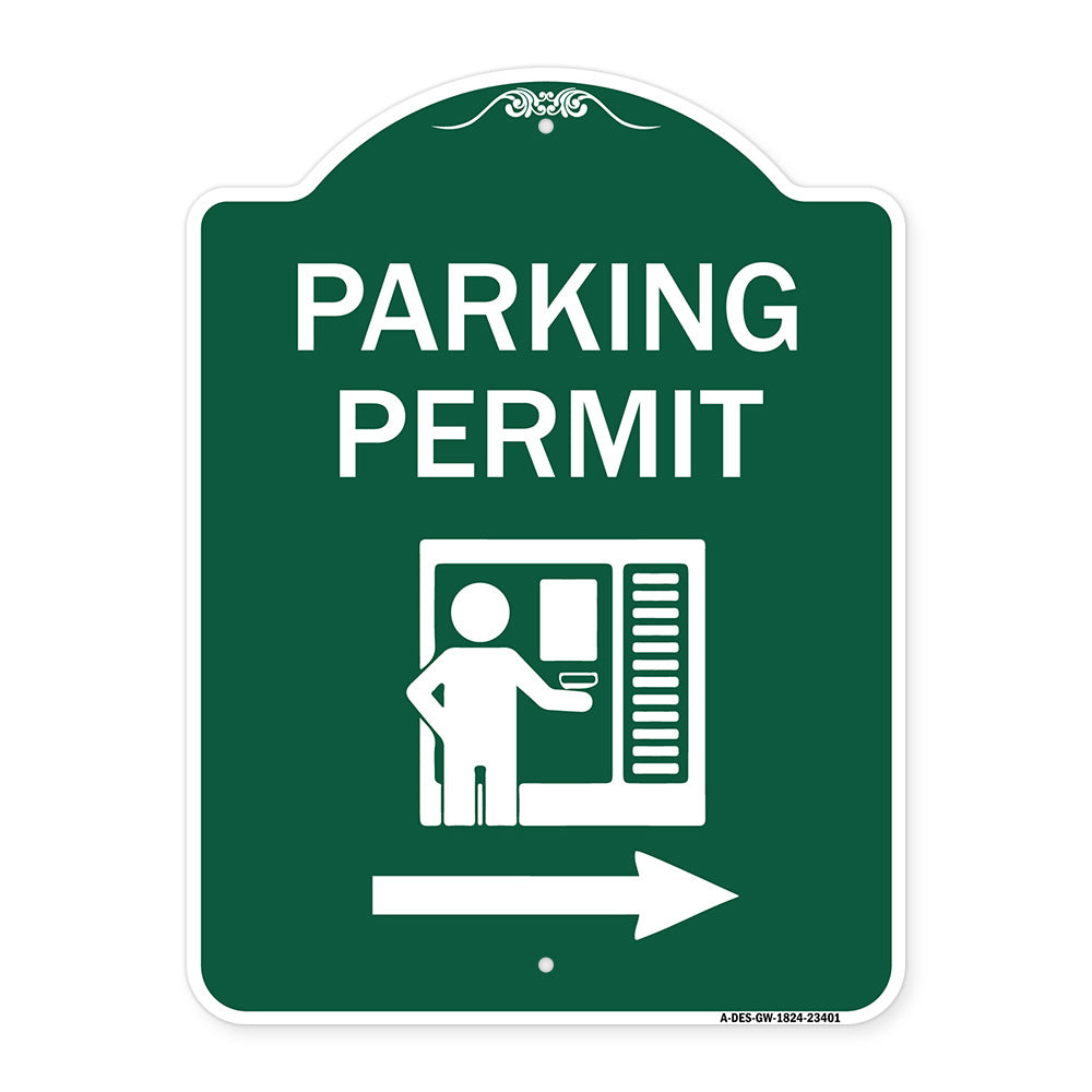 Parking Permit (With Right Arrow Symbol)