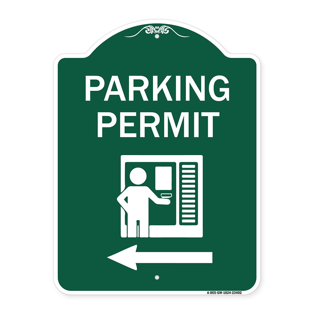 Parking Permit (With Left Arrow Symbol)