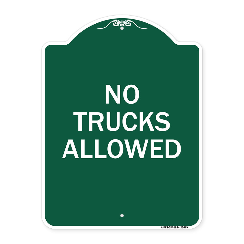 Parking Lot Sign No Trucks Allowed