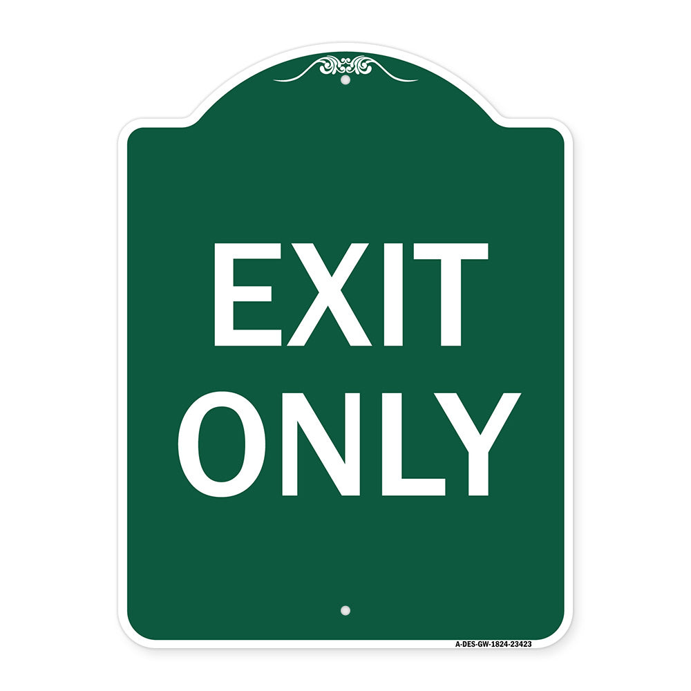 Parking Lot Sign Exit Only