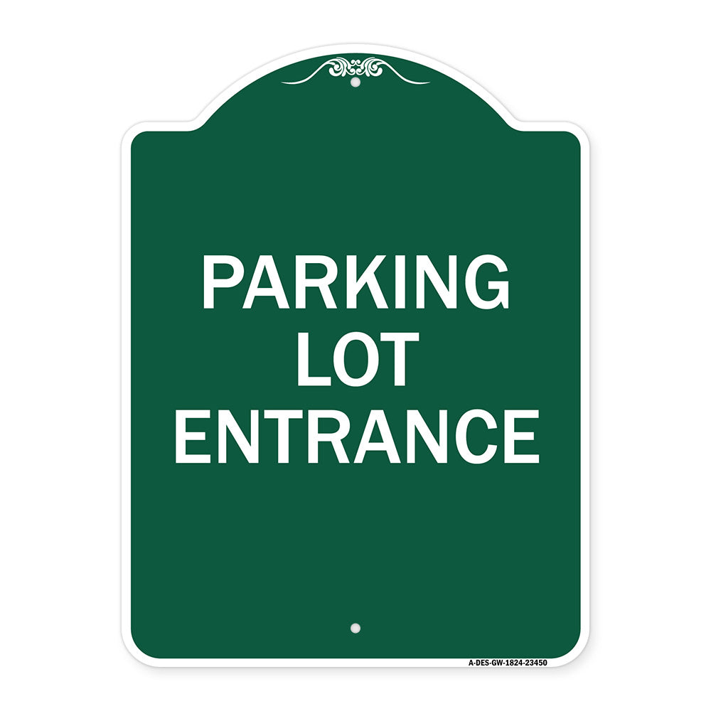 Parking Entrance Sign Parking Lot Entrance