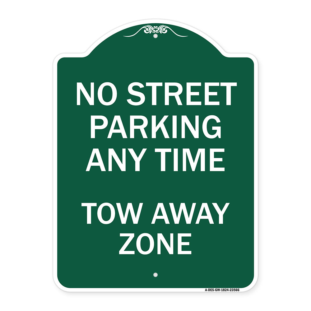 No Street Parking Anytime Tow Away Zone