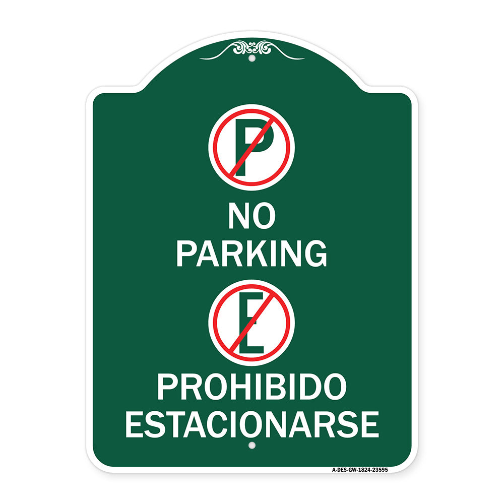 No Parking Prohibido Estacionarse (With Symbol)