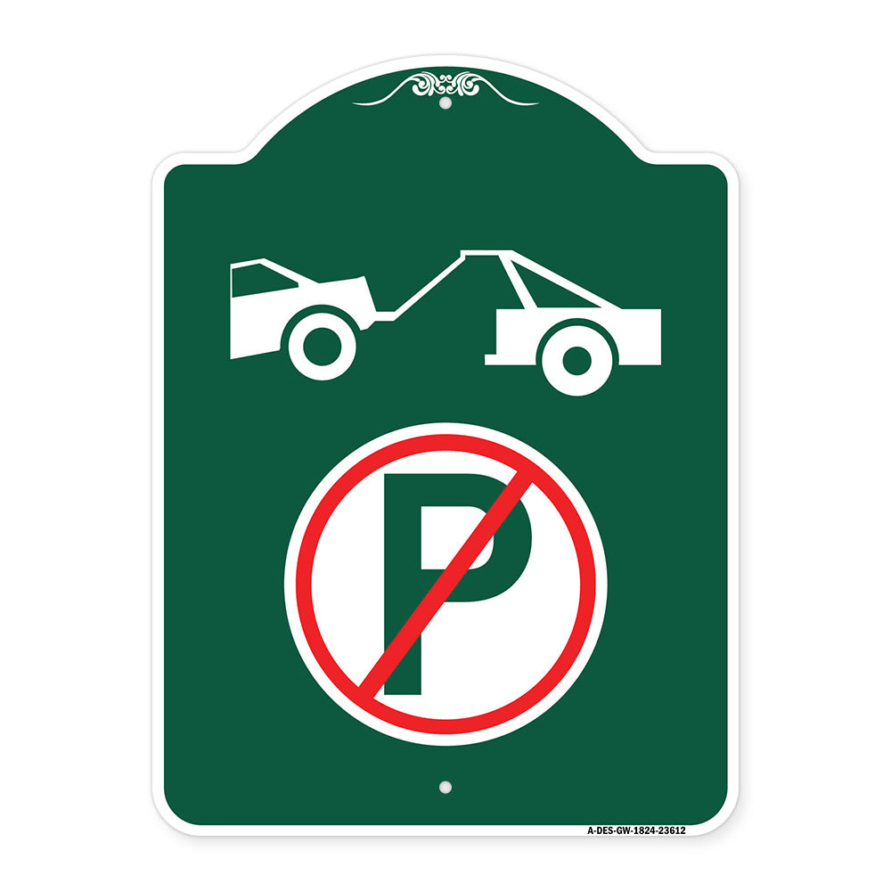 No Parking Tow Away Zone Symbol