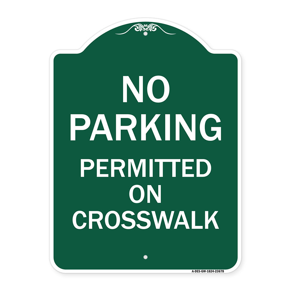 No Parking Permitted on Crosswalk