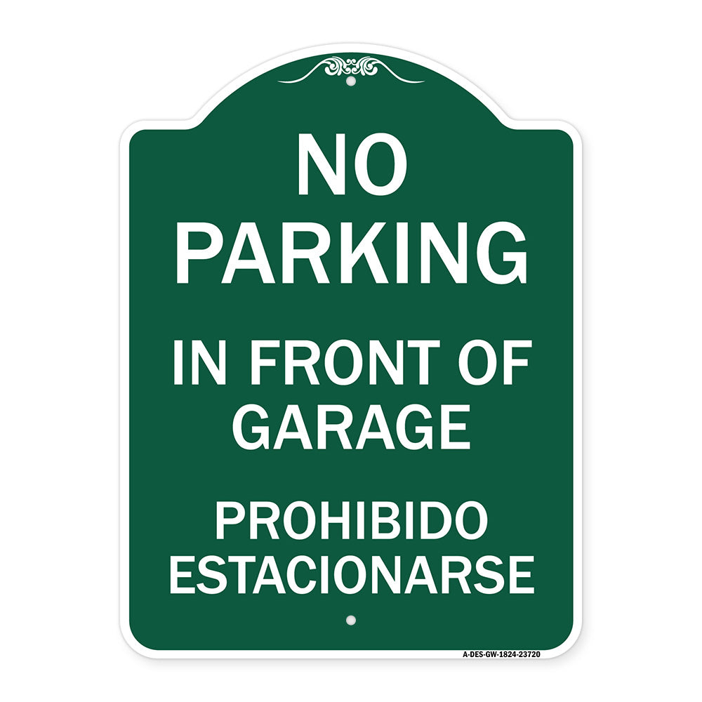 No Parking in Front of Garage Prohibido Estacionarse
