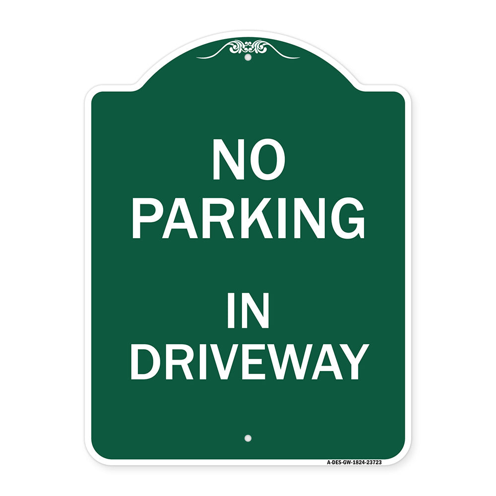 No Parking in Driveway