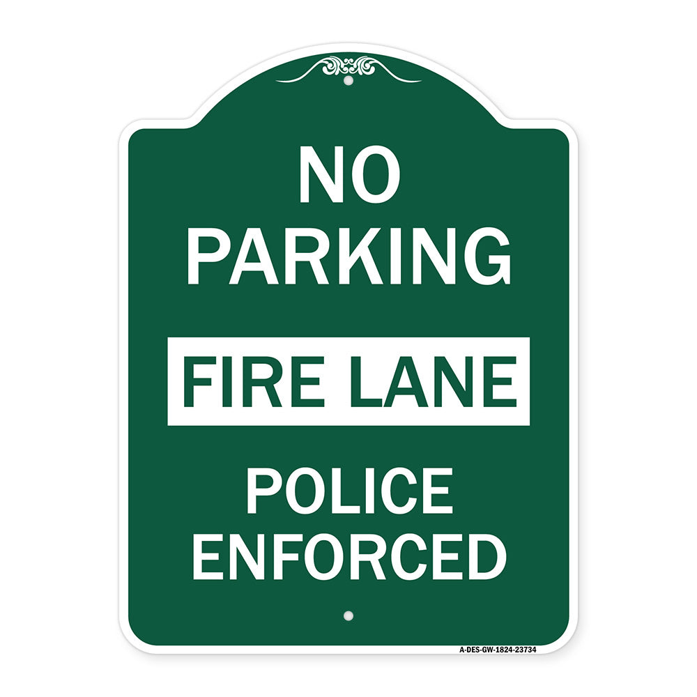 No Parking Fire Lane Police Enforced