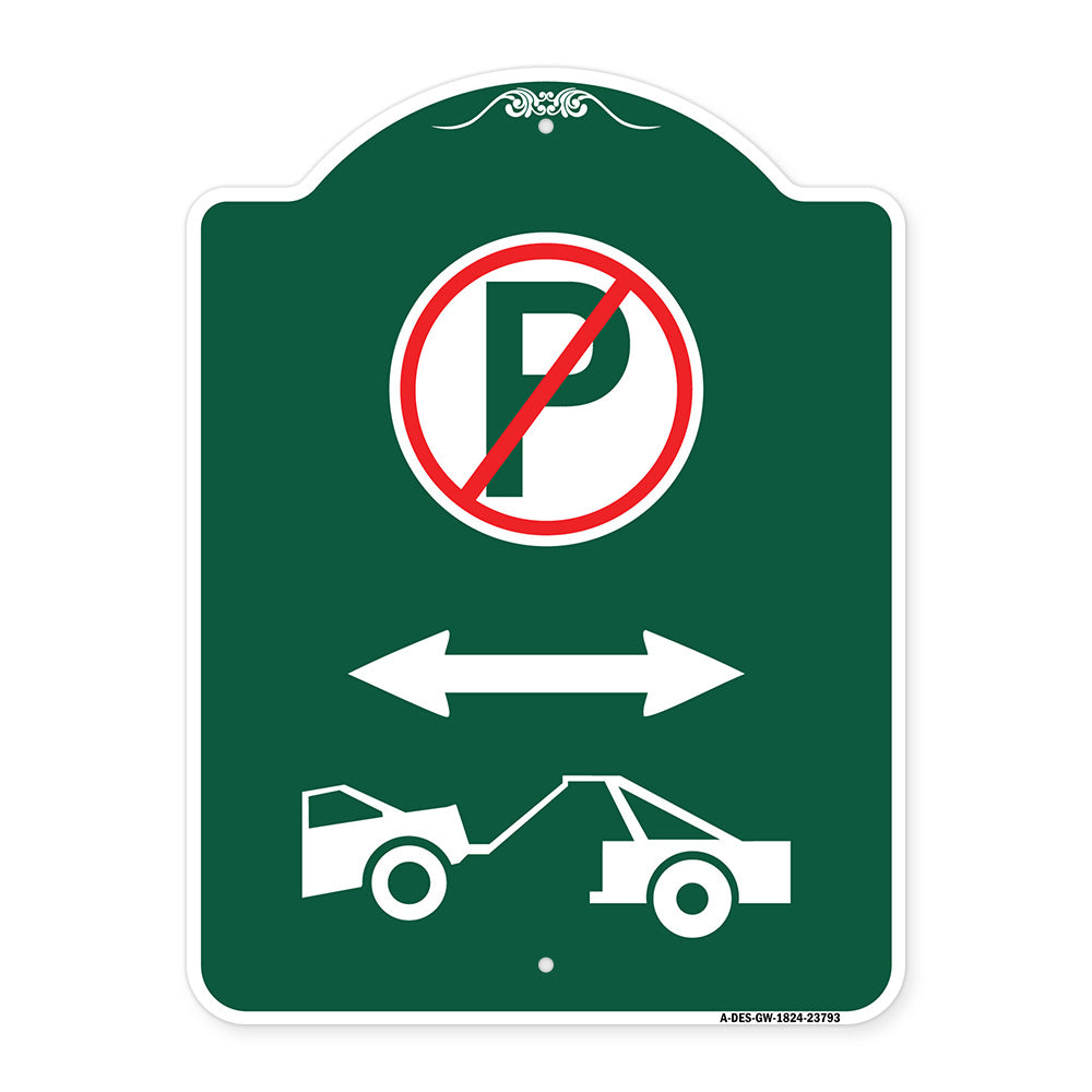 No Parking - Tow Away Zone (With Graphic)