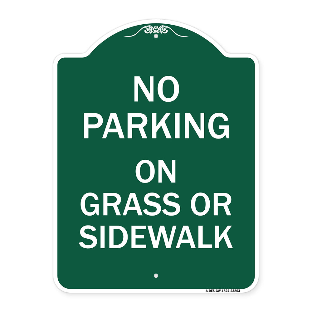 No Parking - on Grass or Sidewalk