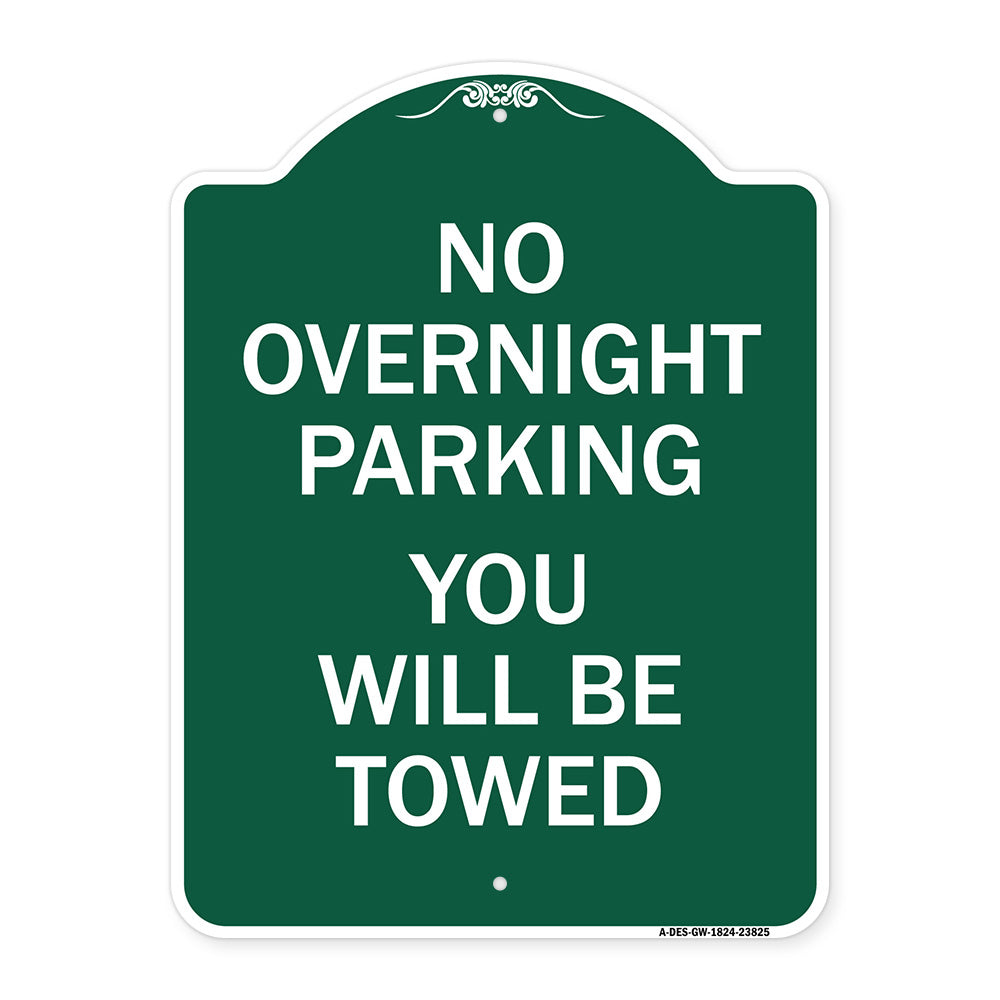 No Overnight Parking You Will Be Towed