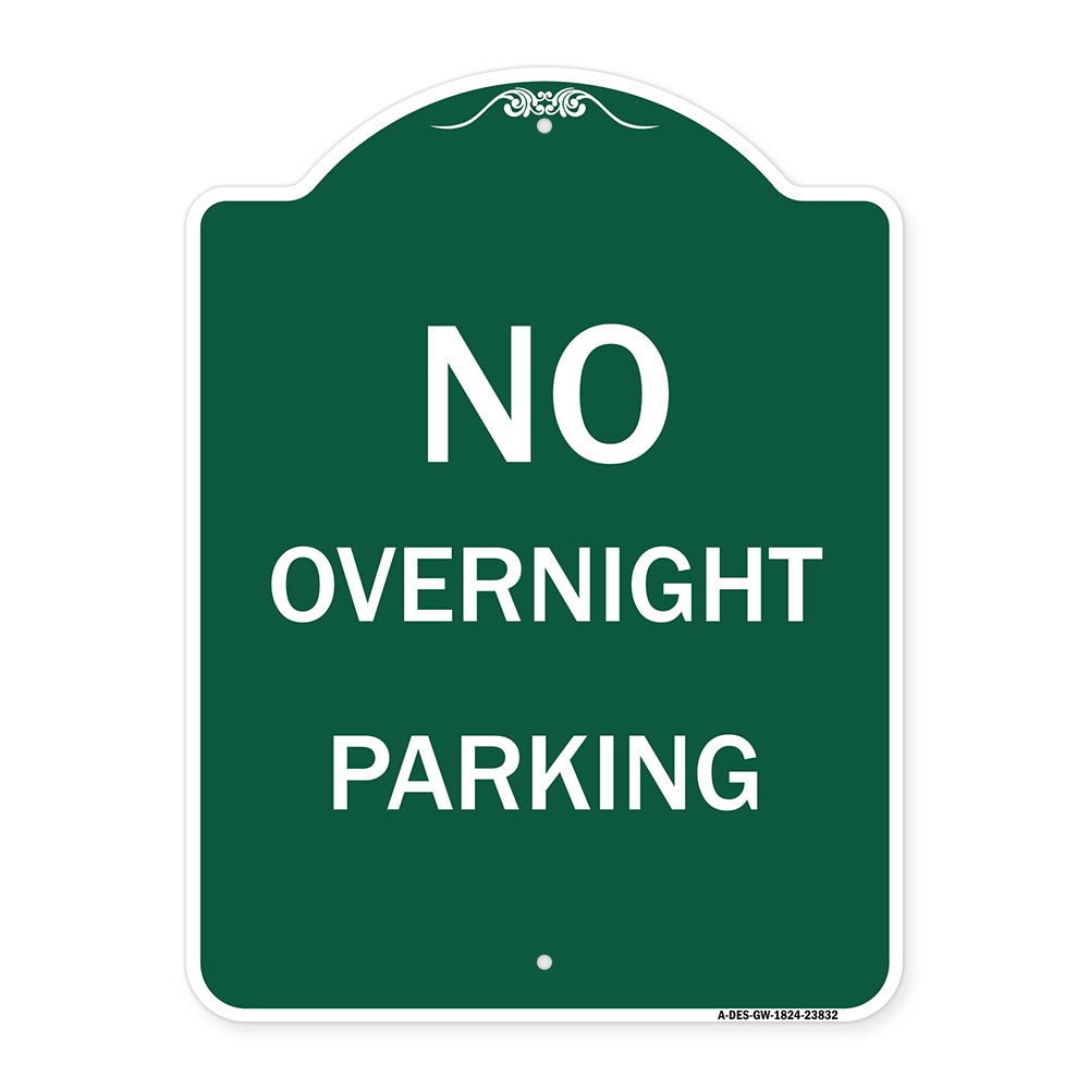No Overnight Parking Sign