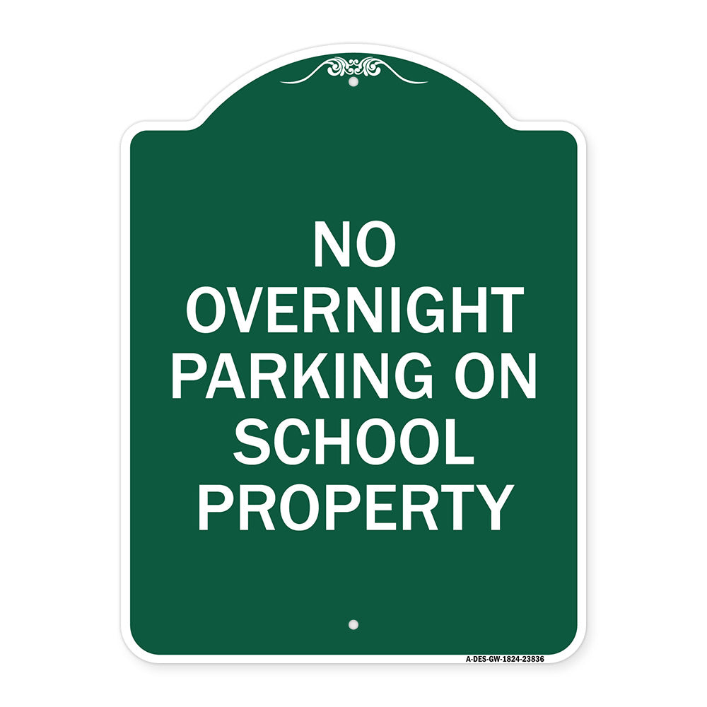 No Overnight Parking on School Property