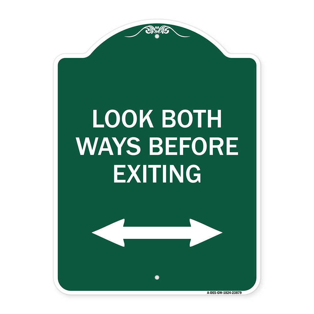 Look Both Ways Before Exiting (With Bidirectional Arrow)